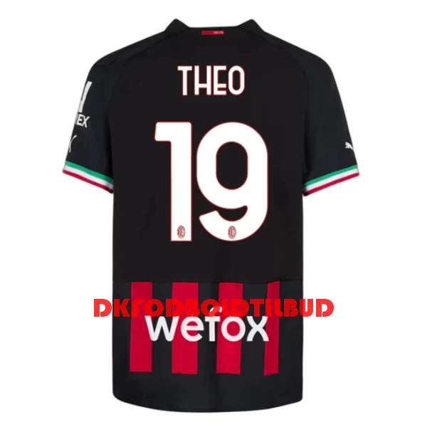 AC Milan Theo 19 Fodboldtrøje Herre Hjemmebane 2022-23