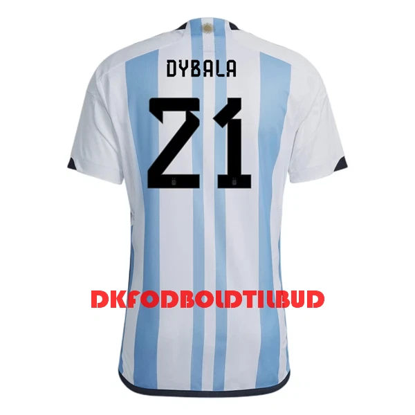 Argentina Dybala 21 Fodboldtrøje Herre Hjemmebane VM 2022