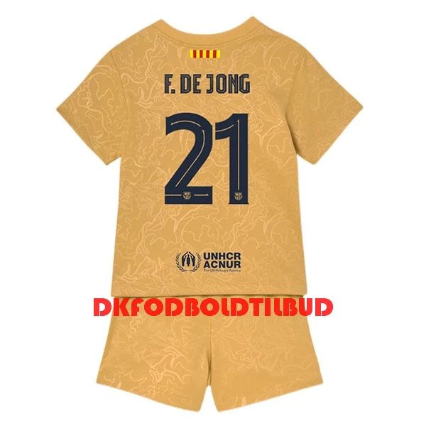 FC Barcelona Frenkie de Jong 21 Fodboldtrøje Børn Udebane 2022-23