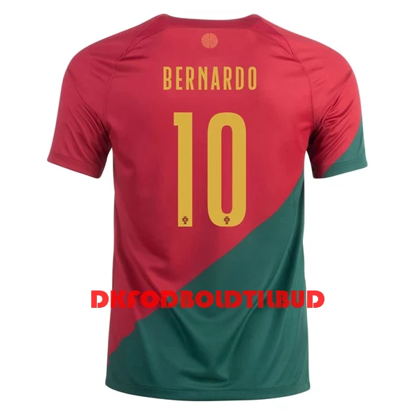 Portugal Bernardo 10 Fodboldtrøje Herre Hjemmebane VM 2022