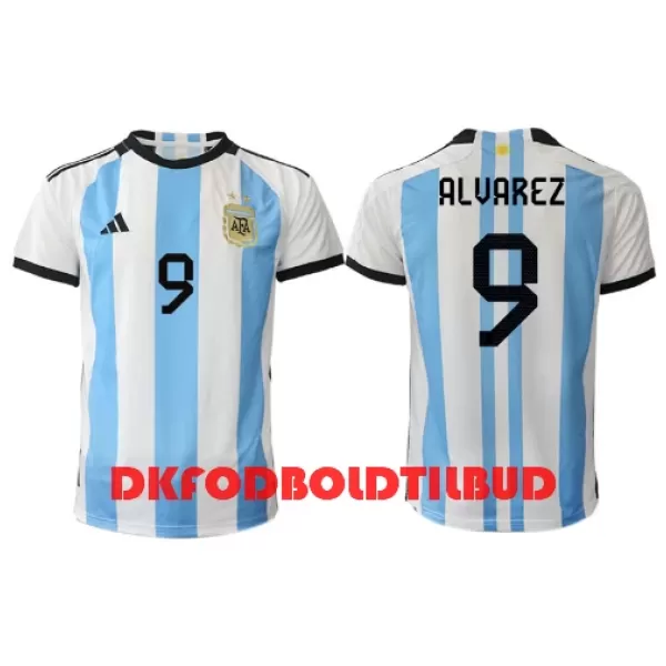 Argentina Julian Alvarez 9 Fodboldtrøje Herre Hjemmebane VM 2022