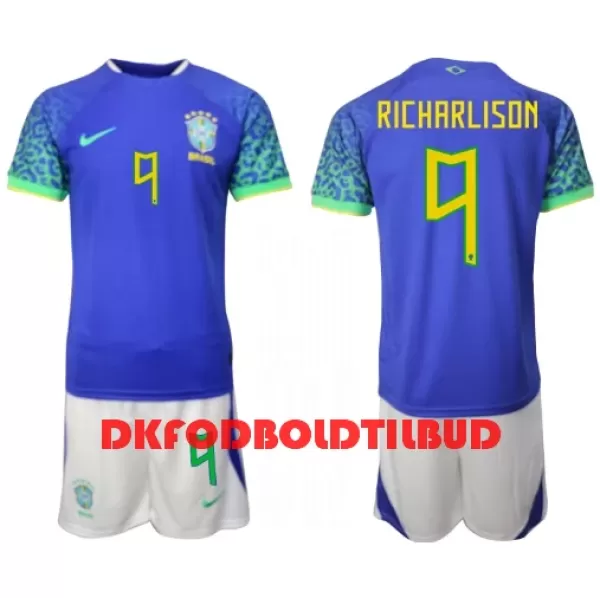 Brasilien Richarlison 9 Fodboldtrøje Børn Udebane VM 2022