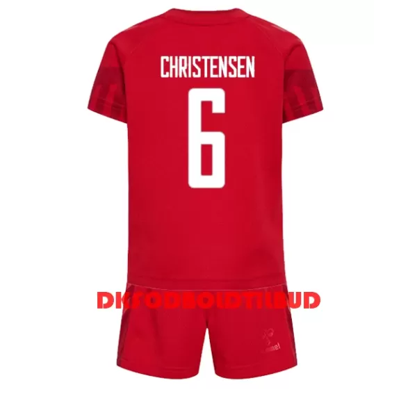 Danmark Andreas Christensen 6 Fodboldtrøje Børn Hjemmebane VM 2022