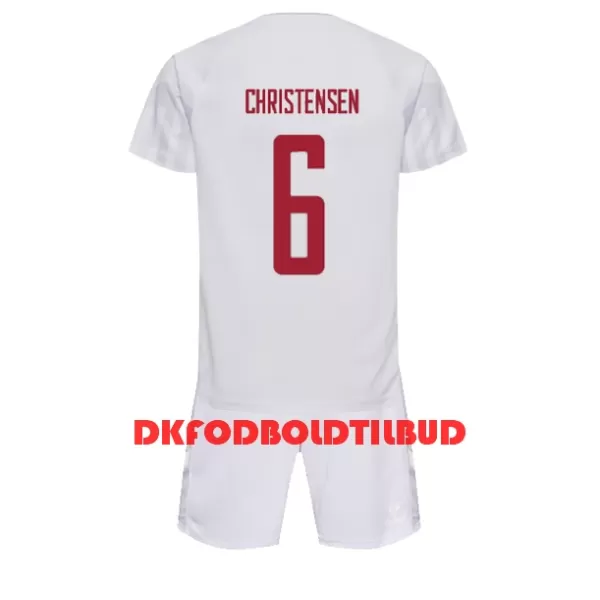 Danmark Andreas Christensen 6 Fodboldtrøje Børn Udebane VM 2022