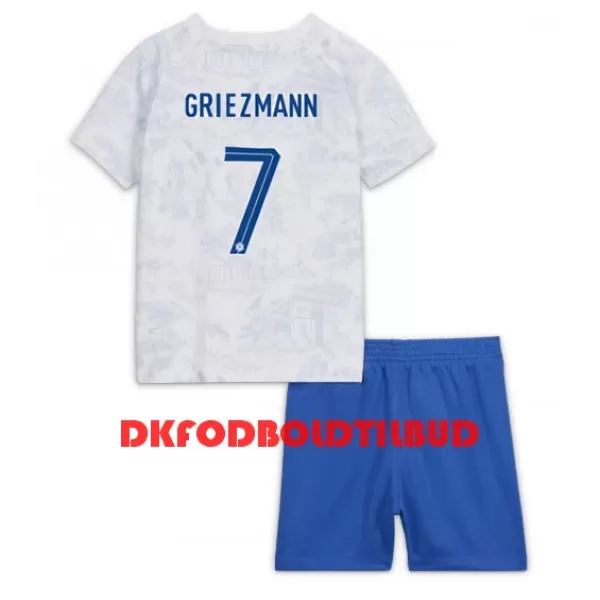 Frankrig Antoine Griezmann 7 Fodboldtrøje Børn Udebane VM 2022