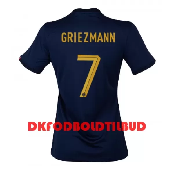 Frankrig Antoine Griezmann 7 Fodboldtrøje Dame Hjemmebane VM 2022