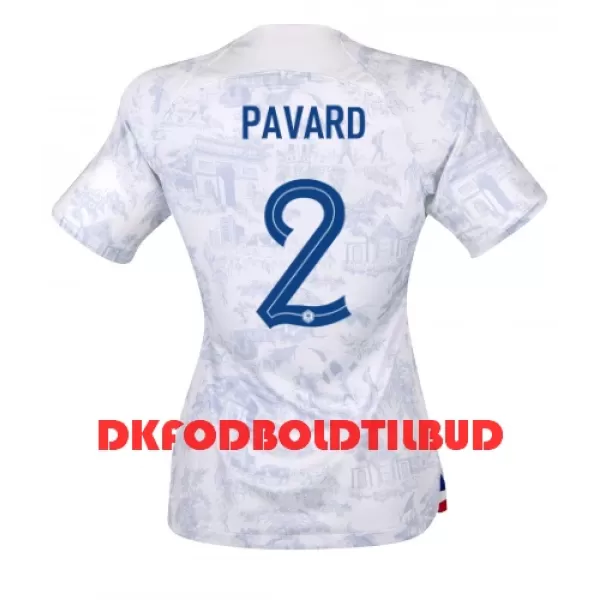 Frankrig Benjamin Pavard 2 Fodboldtrøje Dame Udebane VM 2022