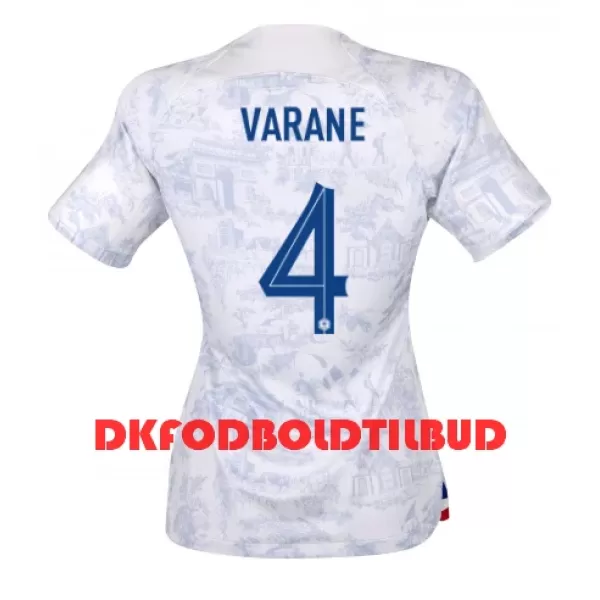 Frankrig Raphael Varane 4 Fodboldtrøje Dame Udebane VM 2022