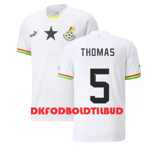 Ghana Thomas Partey 5 Fodboldtrøje Herre Hjemmebane VM 2022