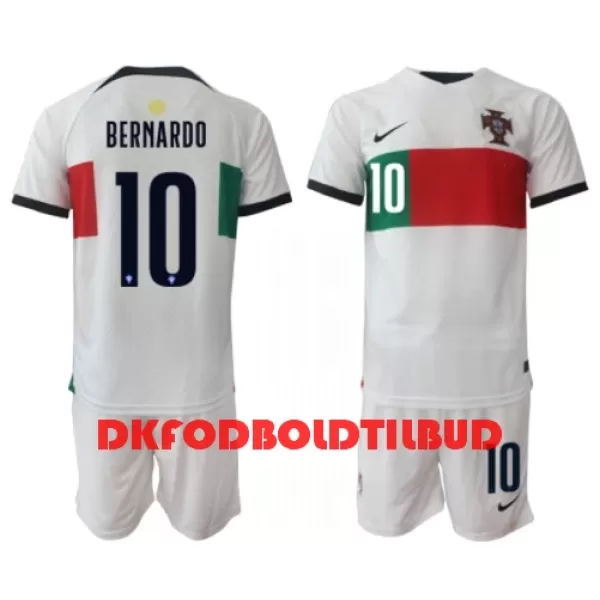 Portugal Bernardo Silva 10 Fodboldtrøje Børn Udebane VM 2022