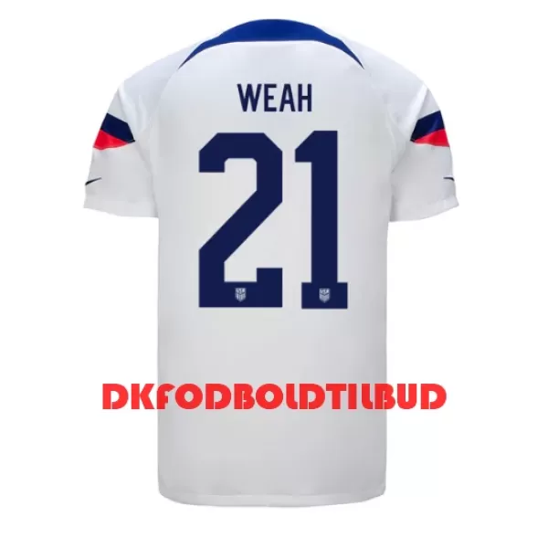 USA Timothy Weah 21 Fodboldtrøje Herre Hjemmebane VM 2022