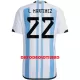 Argentina Lautaro Martinez 22 Fodboldtrøje Herre Hjemmebane VM 2022