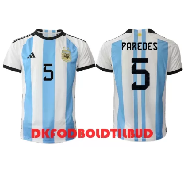 Argentina Leandro Paredes 5 Fodboldtrøje Herre Hjemmebane VM 2022