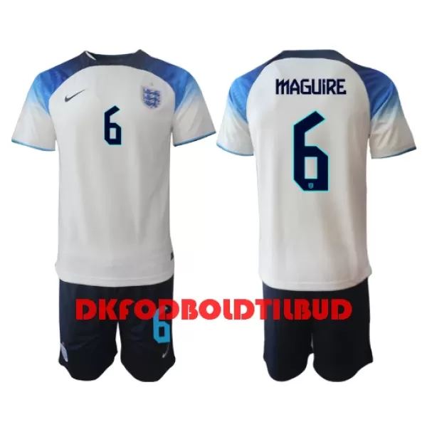 England Harry Maguire 6 Fodboldtrøje Børn Hjemmebane VM 2022