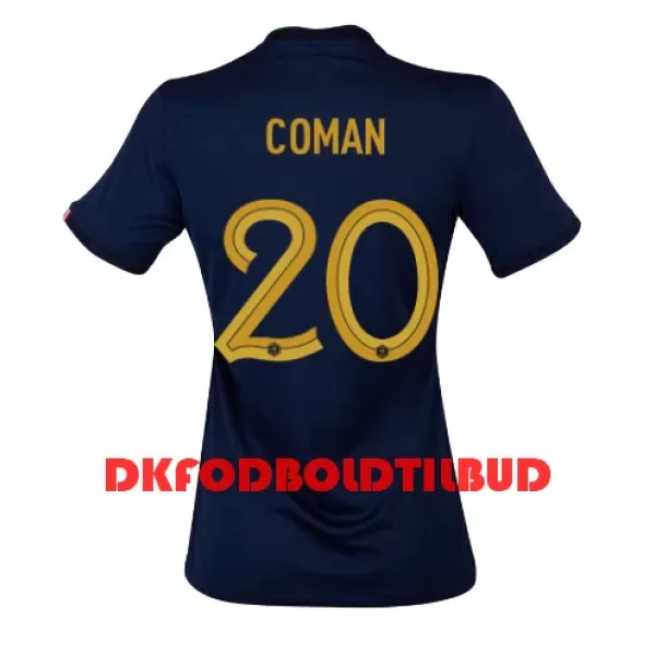 Frankrig Kingsley Coman 20 Fodboldtrøje Dame Hjemmebane VM 2022