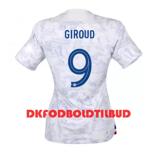 Frankrig Olivier Giroud 9 Fodboldtrøje Dame Udebane VM 2022