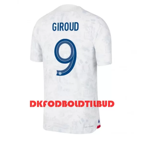 Frankrig Olivier Giroud 9 Fodboldtrøje Herre Udebane VM 2022