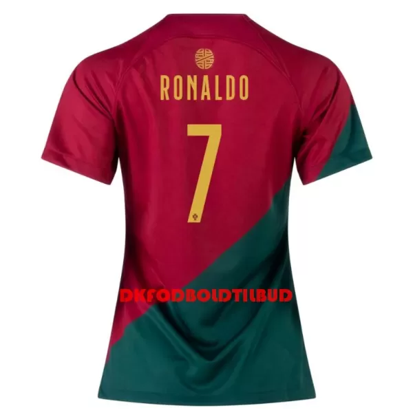 Portugal Cristiano Ronaldo 7 Fodboldtrøje Dame Hjemmebane VM 2022