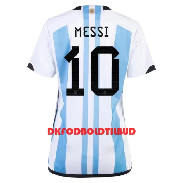 Argentina 3 Star MESSI 10 Fodboldtrøje Dame VM 2022