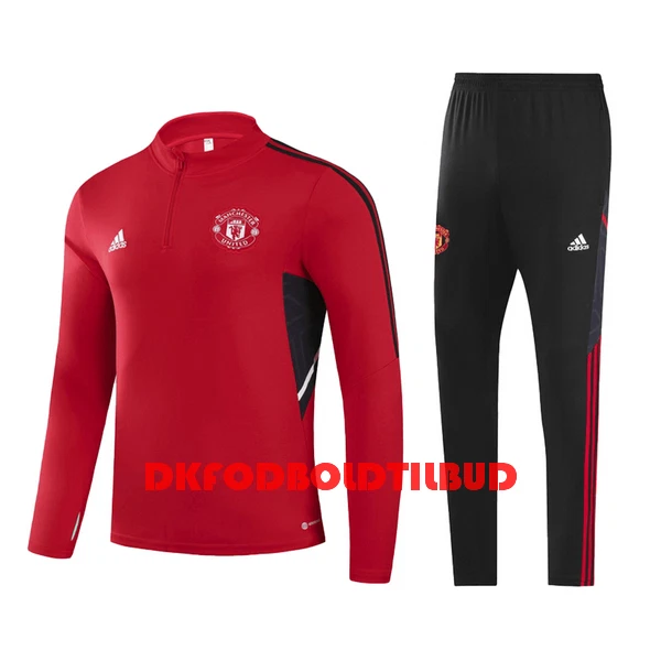 Manchester United Trænings Sweatshirt Børn 2022-23 Rød