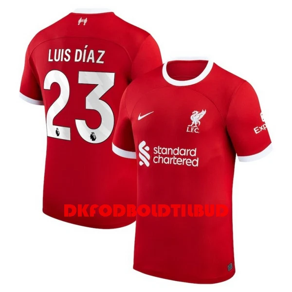 Liverpool Luis Díaz 23 Fodboldtrøje Herre Hjemmebane 23/24