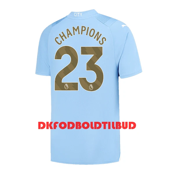 Manchester City Champions 23 Fodboldtrøje Herre Hjemmebane 23/24