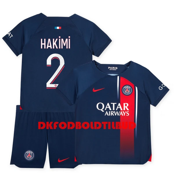 Paris Saint-Germain Hakimi 2 Fodboldtrøje Børn Hjemmebane 23/24