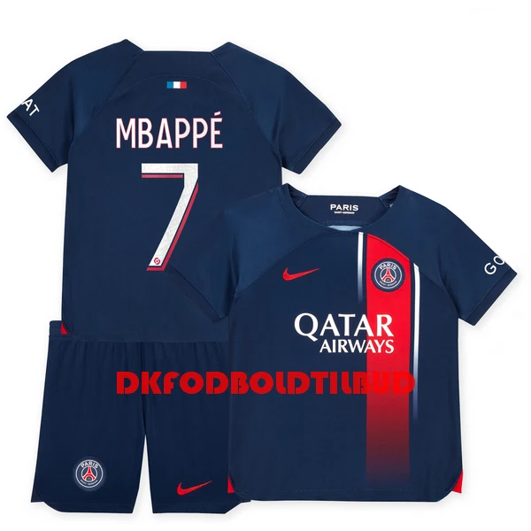 Paris Saint-Germain Mbappé 7 Fodboldtrøje Børn Hjemmebane 23/24