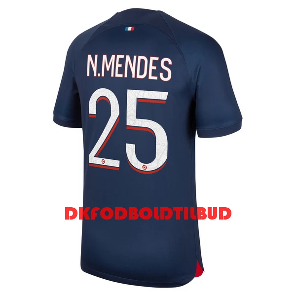 Paris Saint-Germain N.Mendes 25 Fodboldtrøje Herre Hjemmebane 23/24