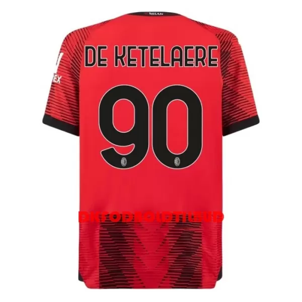 AC Milan De Ketelaere 90 Fodboldtrøje Herre Hjemmebane 23/24