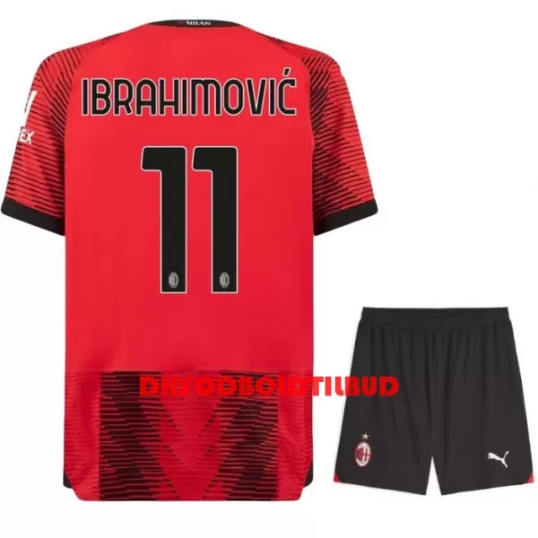 AC Milan Ibrahimovic 11 Fodboldtrøje Børn Hjemmebane 23/24