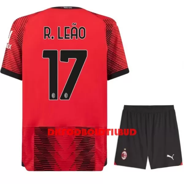 AC Milan R. Leao 17 Fodboldtrøje Børn Hjemmebane 23/24