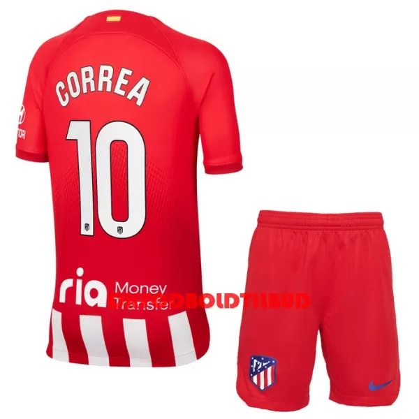 Atlético Madrid Correa 10 Fodboldtrøje Børn Hjemmebane 23/24