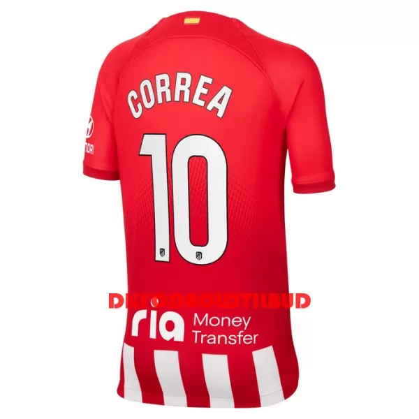 Atlético Madrid Correa 10 Fodboldtrøje Børn Hjemmebane 23/24