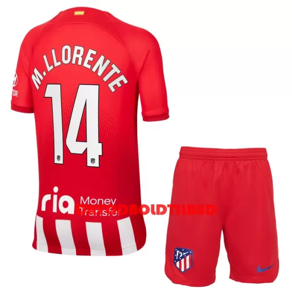 Atlético Madrid M. Llorente 14 Fodboldtrøje Børn Hjemmebane 23/24