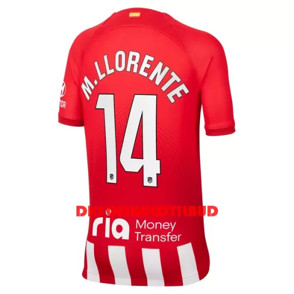 Atlético Madrid M. Llorente 14 Fodboldtrøje Børn Hjemmebane 23/24