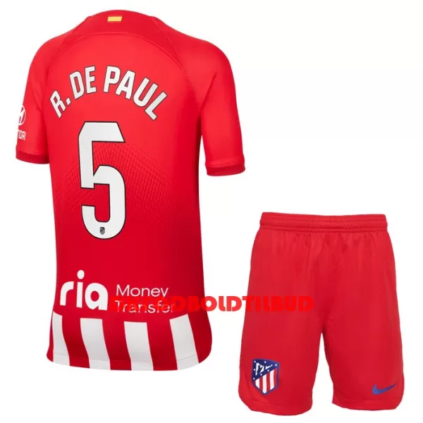 Atlético Madrid R. De Paul 5 Fodboldtrøje Børn Hjemmebane 23/24