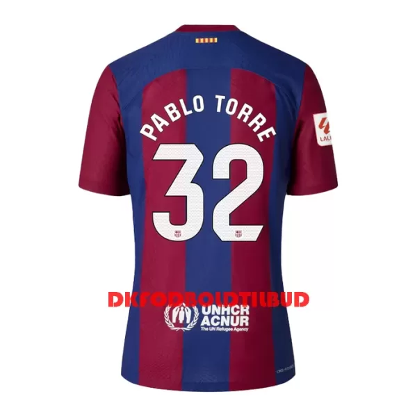 FC Barcelona Pablo Torre 32 Fodboldtrøje Herre Hjemmebane 23/24