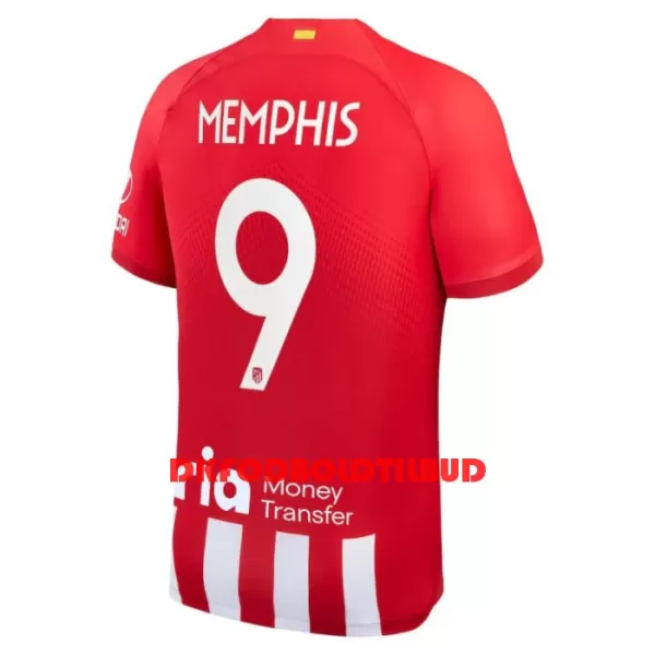 Atlético Madrid Memphis 9 Fodboldtrøje Børn Hjemmebane 23/24