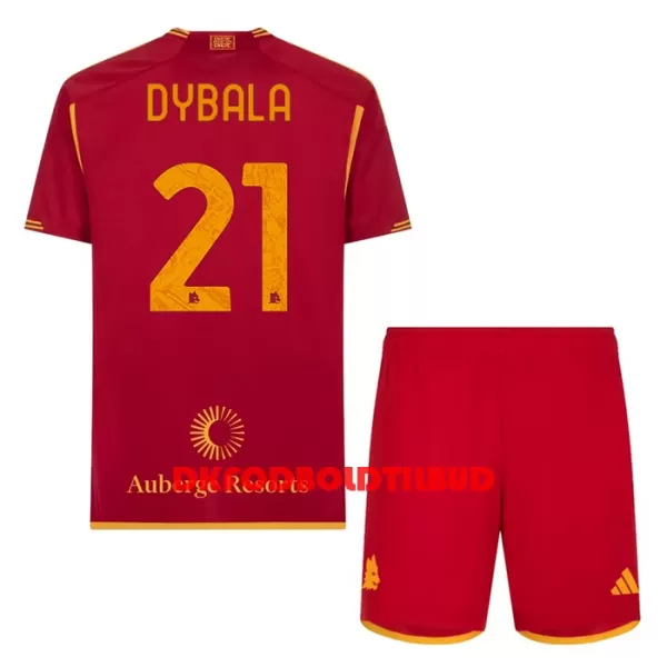 AS Roma Dybala 21 Fodboldtrøje Børn Hjemmebane 23/24