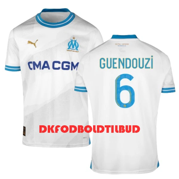 Olympique Marseille GUENDOUZI 6 Fodboldtrøje Herre Hjemmebane 23/24