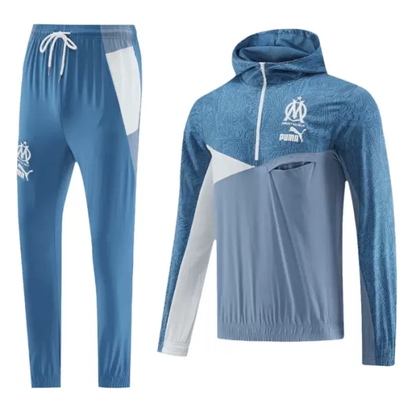 Olympique Marseille Hoodie Trænings sweatshirt sæt Herre 23/24 Blå