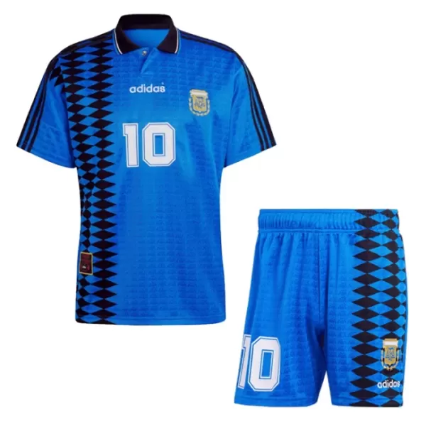 Argentina 10 Fodboldtrøje Børn Udebane Retro 1994