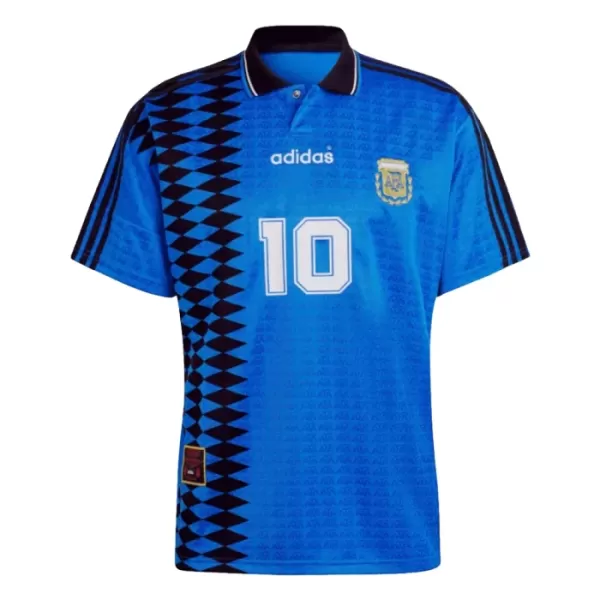 Argentina 10 Fodboldtrøje Herre Udebane Retro 1994