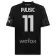 AC Milan Christian Pulisic 11 Fodboldtrøje Herre Fjerde 23/24 Sort