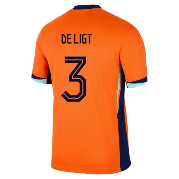 Holland De Ligt 3 Fodboldtrøje Herre Hjemmebane EM 2024