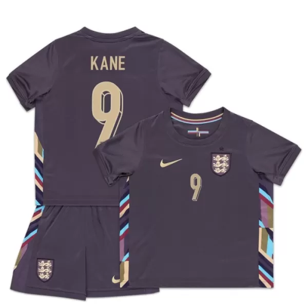 England Kane 9 Fodboldtrøje Børn Udebane EM 2024