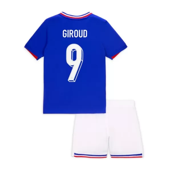 Frankrig Giroud 9 Fodboldtrøje Børn Hjemmebane EM 2024