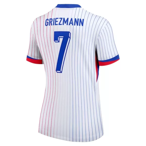 Frankrig Griezmann 7 Fodboldtrøje Dame Udebane EM 2024