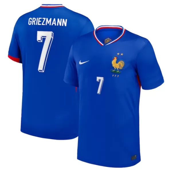 Frankrig Griezmann 7 Fodboldtrøje Herre Hjemmebane EM 2024